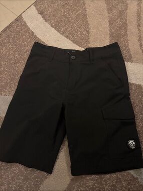 Vans Black Board Shorts with Patch Logo
